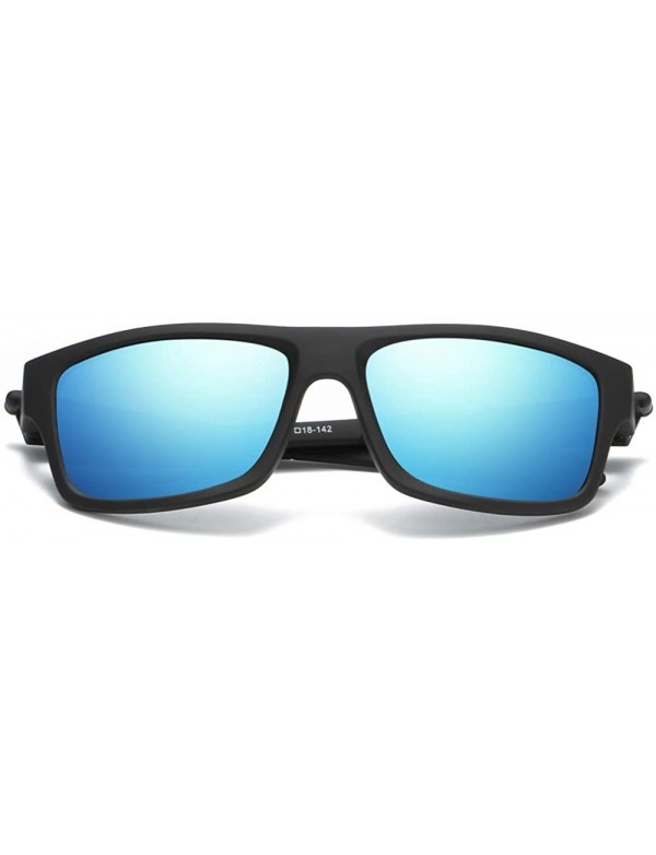 Sport Unisex Polarized Sunglasses Vintage Sun Glasses For Men/Women UV400 - Blue - CZ18Q62OCXZ $10.19