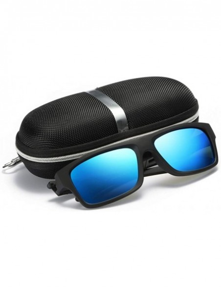 Sport Unisex Polarized Sunglasses Vintage Sun Glasses For Men/Women UV400 - Blue - CZ18Q62OCXZ $10.19