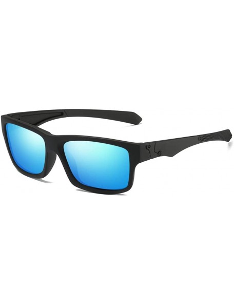 Sport Unisex Polarized Sunglasses Vintage Sun Glasses For Men/Women UV400 - Blue - CZ18Q62OCXZ $10.19