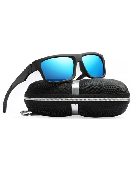 Sport Unisex Polarized Sunglasses Vintage Sun Glasses For Men/Women UV400 - Blue - CZ18Q62OCXZ $10.19