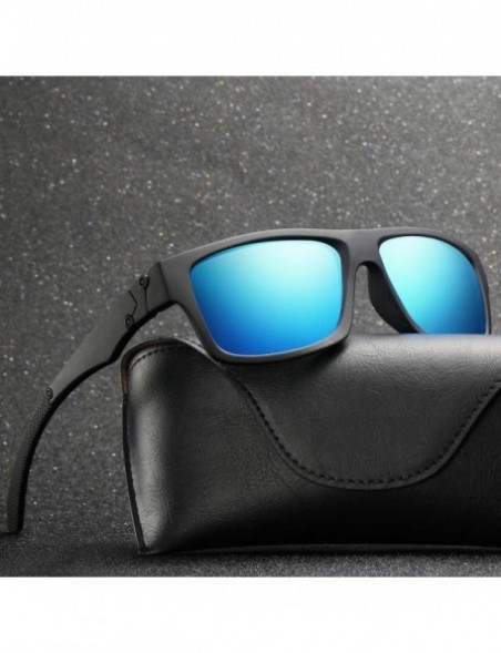 Sport Unisex Polarized Sunglasses Vintage Sun Glasses For Men/Women UV400 - Blue - CZ18Q62OCXZ $10.19