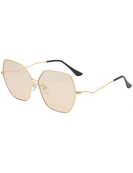 Rectangular Sunglasses Irregular Glasses Eyewear - A - CC18UECS9T9 $12.01