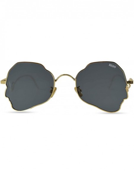 Aviator Sunglasses Lightweight Irregular Polarized - Gold Frame - CN18ALE9UAH $19.98