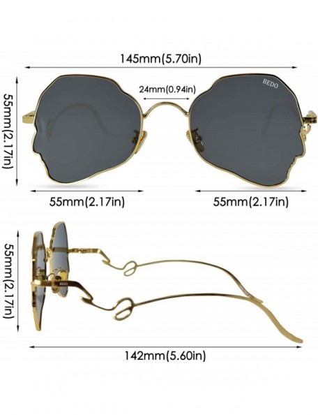 Aviator Sunglasses Lightweight Irregular Polarized - Gold Frame - CN18ALE9UAH $19.98