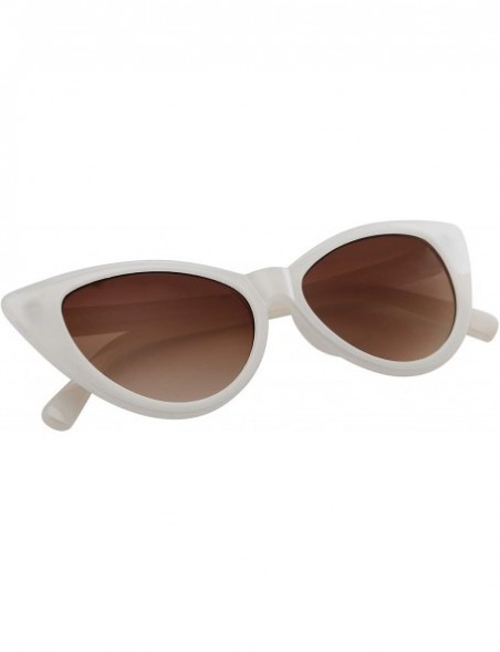 Oversized Sunglasses For Women Cat Eye Ladies Retro Vintage Designer Style UV400 Protection - White - C818D63ZH3G $10.42