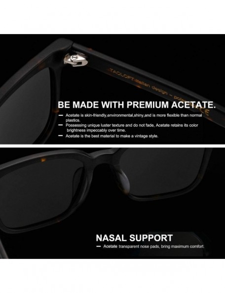 Rectangular rectangular Polarized Sunglasses Unisex Memory-Acetate Frame Luxury Sun Glasses For Men/Women tl3009 - CJ18WQNX24...
