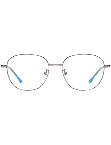 Rectangular Computer Reading Glasses Lighweight Metal Frame Blue Light Blocking Readers for Men Women Business Work - Gun - C...