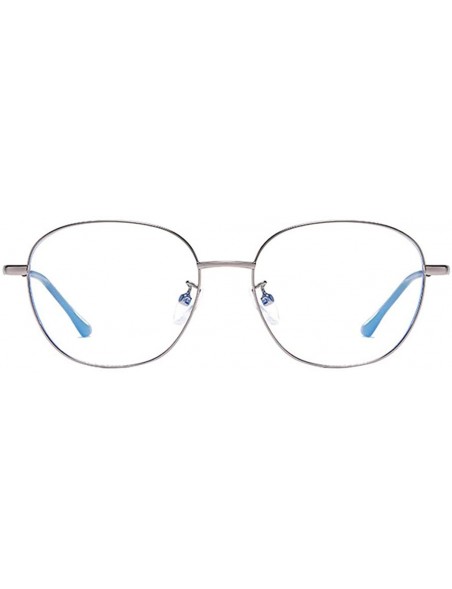 Rectangular Computer Reading Glasses Lighweight Metal Frame Blue Light Blocking Readers for Men Women Business Work - Gun - C...