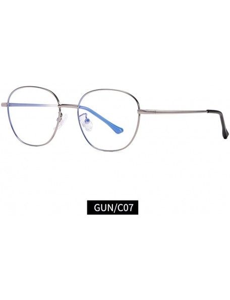 Rectangular Computer Reading Glasses Lighweight Metal Frame Blue Light Blocking Readers for Men Women Business Work - Gun - C...