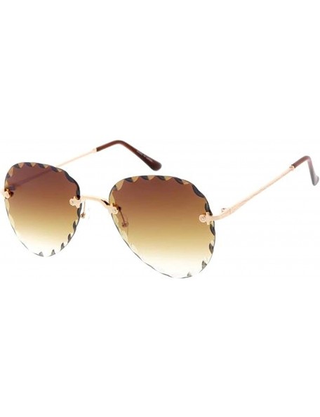 Aviator Candy Lens 80s Fashion Classic Frame Aviator Sunglasses - Brown - CK18UU20EIE $10.24