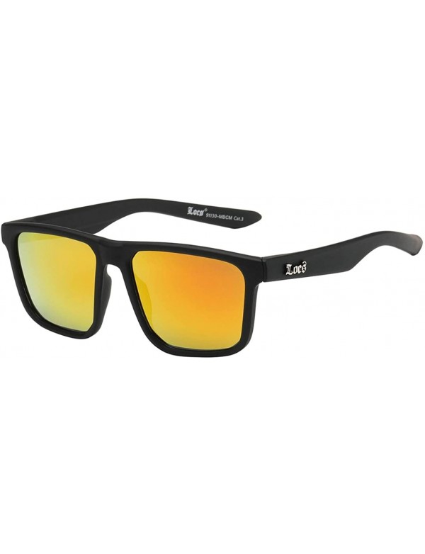 Square Pouch Loks TM Trendy Square Thin Matte Color Lens Sunglasses - 91130-matte-black-red-mirror - CW18RTXHC0I $9.65