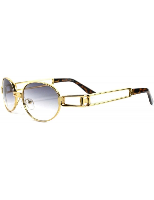 Oval Gold Classic Old Cool Vintage Retro Hip Mens Womens Oval Round Sunglasses Frame - CO1802OERAX $12.13