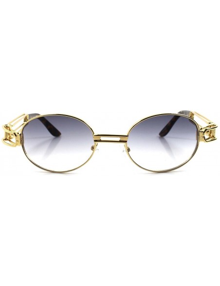 Oval Gold Classic Old Cool Vintage Retro Hip Mens Womens Oval Round Sunglasses Frame - CO1802OERAX $12.13