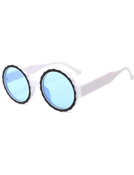 Oversized Fashion Frame Sunglasses - GorNorriss Men's and women's Fashion Round Frame Mask Frill Light Sunglasses - C718QIAC7...