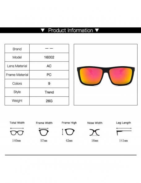 Square Fashion Sunglasses Men Square Sun Glasses Er UV400 Protection Shades Oculos De Sol Hombre Driver - C2 - CX198AHIQYY $3...