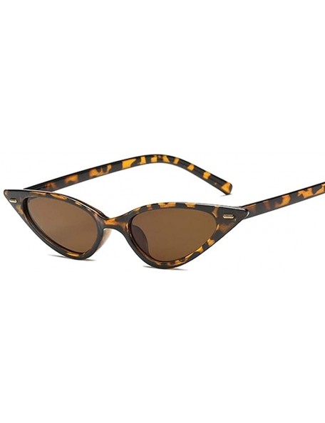 Cat Eye Sexy Cat Eye Sunglasses Women Mirror Sun Glasses Ladies Cateye Lens Shades For Female Eyewear UV400 - Leopard - CJ198...