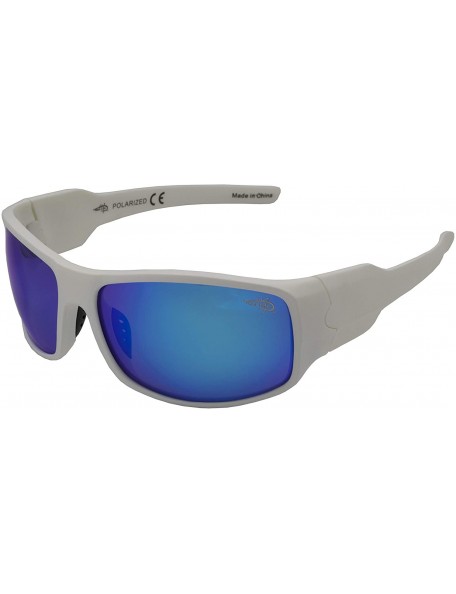 Sport Men's Boca Wrap Sunglasses - Matte White - CU18MCM5HW4 $11.55