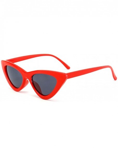 Shield Sunglasses Triangle Vintage Glasses Female - Wblue - C918STXC8IM $12.40