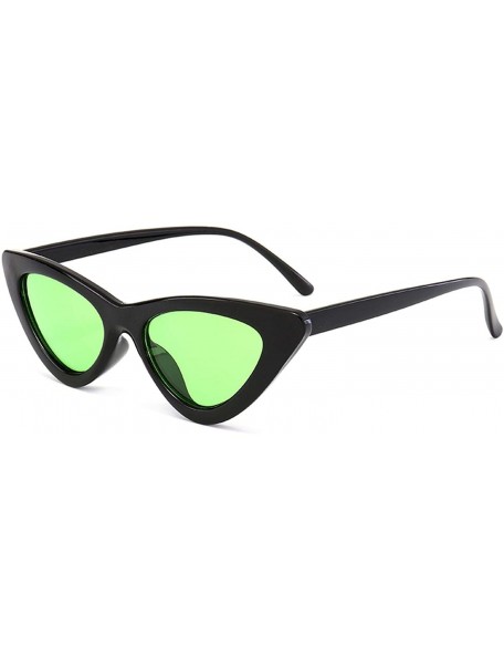 Shield Sunglasses Triangle Vintage Glasses Female - Wblue - C918STXC8IM $12.40