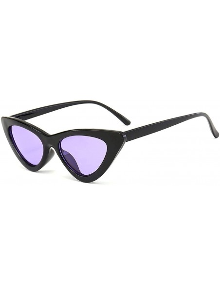 Shield Sunglasses Triangle Vintage Glasses Female - Wblue - C918STXC8IM $12.40