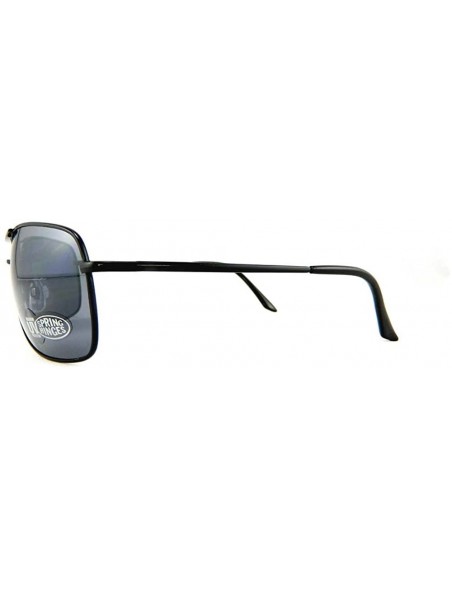 Aviator New Promotional Budget Rectangular Metal Aviator Sunglasses With Spring Temple - Black - C611F4FSY5B $8.18