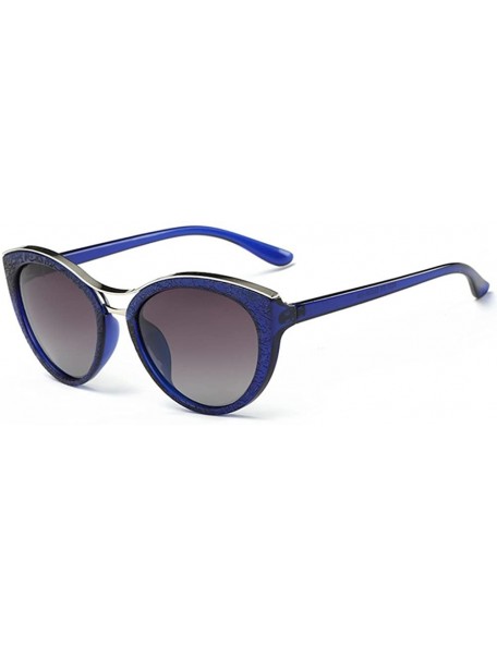 Cat Eye Cat-Eye Shades Classic Polarized Sunglasses Ultra Thin 100% UV Protection 400 for Women & Girls - Blue - CB18WLL9ISZ ...