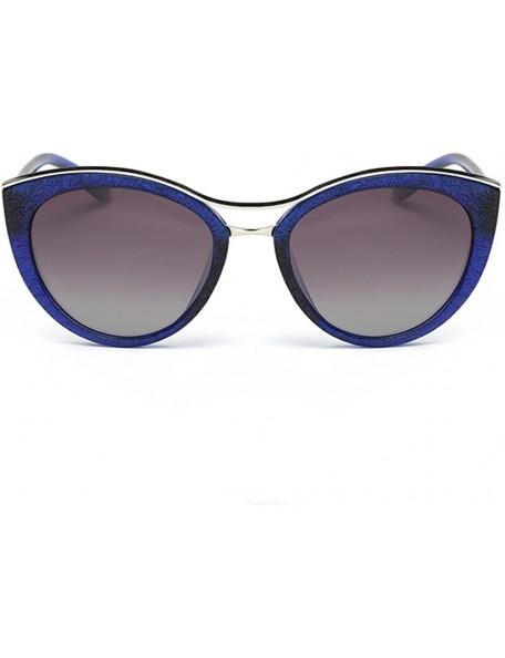 Cat Eye Cat-Eye Shades Classic Polarized Sunglasses Ultra Thin 100% UV Protection 400 for Women & Girls - Blue - CB18WLL9ISZ ...