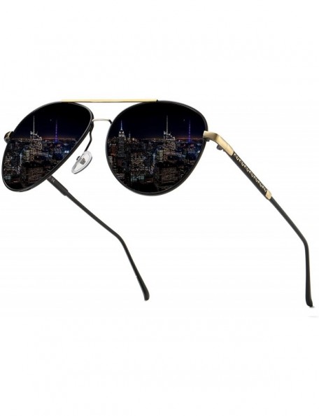 Oversized Polarized Aviator Sunglasses UV400 Oversized lens with Case for Men Women VL9503 - CB18ROS7KX8 $13.16