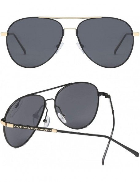 Oversized Polarized Aviator Sunglasses UV400 Oversized lens with Case for Men Women VL9503 - CB18ROS7KX8 $13.16