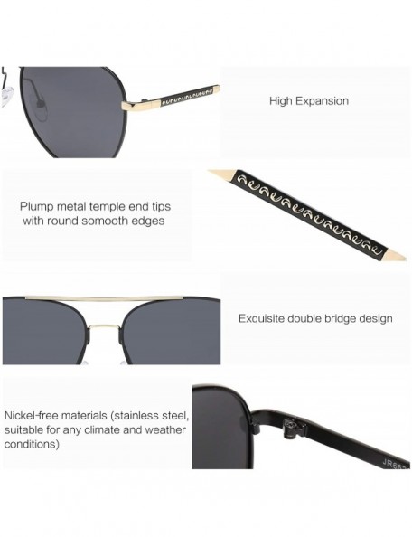 Oversized Polarized Aviator Sunglasses UV400 Oversized lens with Case for Men Women VL9503 - CB18ROS7KX8 $13.16