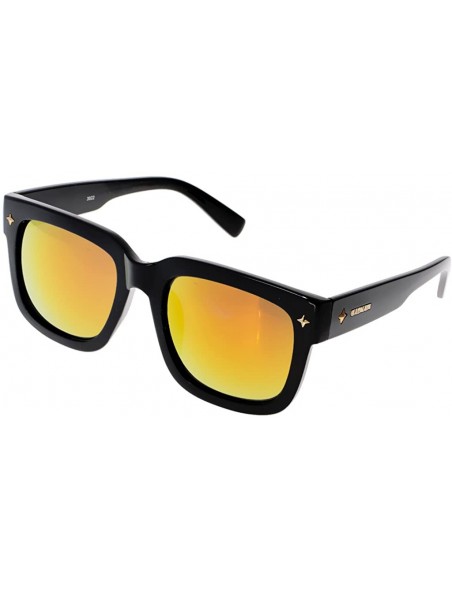 Sport Outdoor Sport Fashion Unisex Vintage Retro Cycling Sunglasses Black-Silver - Black-red - C718AQSR0X0 $15.48