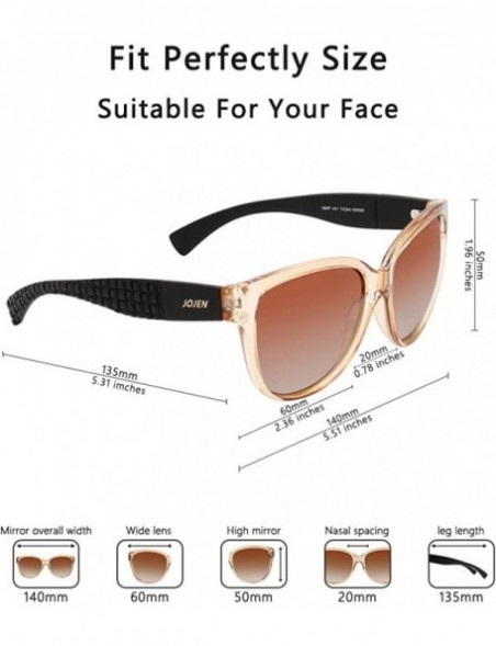 Cat Eye Polarized Fashion Sunglasses for Women's Cat Eye Retro Ultra Light Lens TR90 Frame JE003 - CZ18HGRZHM4 $18.97