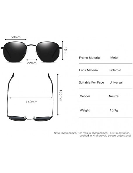 Oversized Unisex Polarized Sunglasses Classic Men Retro UV400 Sun Glasses - F - CD197TXA0L2 $15.65