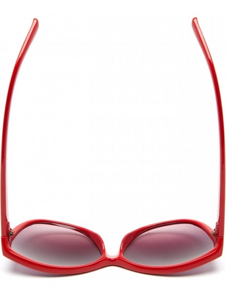 Cat Eye Women's U192 Cat-Eye Sunglasses - 62 mm - Red - CU11BP5NM3X $33.11