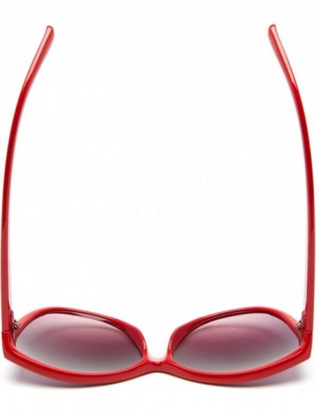 Cat Eye Women's U192 Cat-Eye Sunglasses - 62 mm - Red - CU11BP5NM3X $33.11