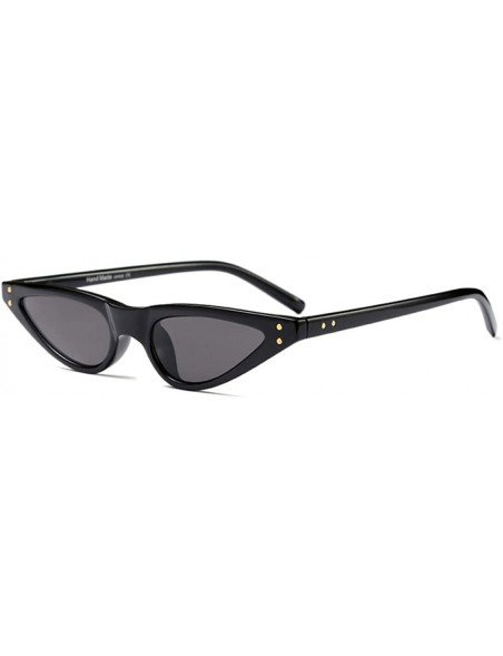 Cat Eye Small Cat Eye Sunglasses Women Vintage Sunglasses Triangle Retro Leopard Frame Eyewear - C5 - CX18THDW7EC $15.45
