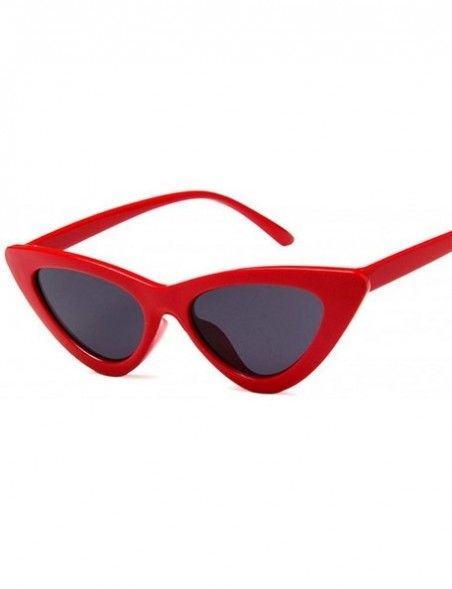 Oval New Retro Fashion Sunglasses Women Er Vintage Cat Eye Black White Sun Glasses Female Lady UV400 Oculos - CW198AIE0KY $29.13