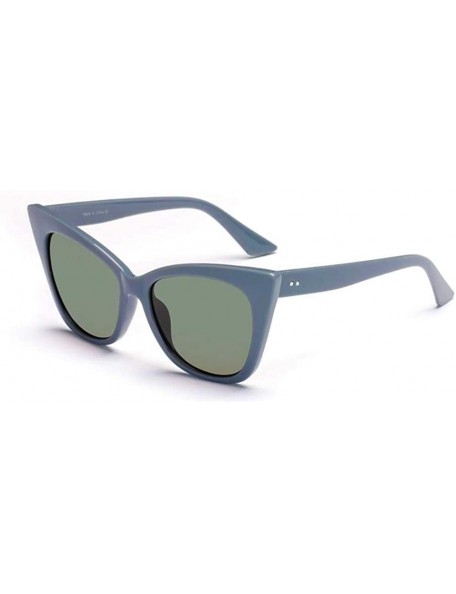 Cat Eye Women's Cat Eye Sunglasses Retro Classic Vintage Design Fashion Shades - Gray - Olive - CQ18S23HC5G $14.85