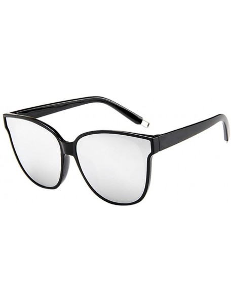 Oversized Classic Sunglasses Oversized Reflective - A - CR199SEDWHC $9.04