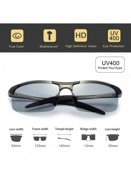Sport Sunglasses Photochromic Men with Polarized Lens Bike Glasses for Men- 100% UV Protection Sunglasses for Men - CF18M6DQZ...