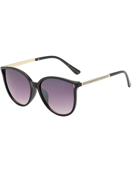Round Western Fashion Cubic Round Sunglasses. - Black/ Light Pink Lens - CF190RYNU3R $18.55