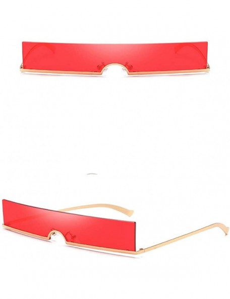 Goggle Sunglasses Fashion Goggles Square Eyeglasses Glasses Eyewear - Red - CE18QND3DDK $9.95