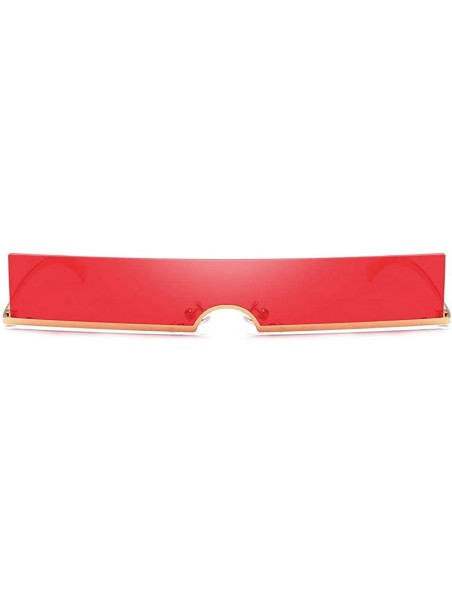 Goggle Sunglasses Fashion Goggles Square Eyeglasses Glasses Eyewear - Red - CE18QND3DDK $9.95