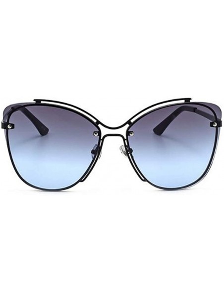 Cat Eye 2019 new sunglasses - rivets double beam sunglasses fashion cat eyes sunglasses ladies - B - CH18S0XAYE5 $43.48