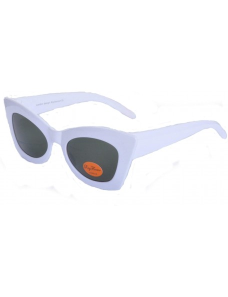 Square Square Cat Eye Sunglasses - White - CI197XODESR $13.08