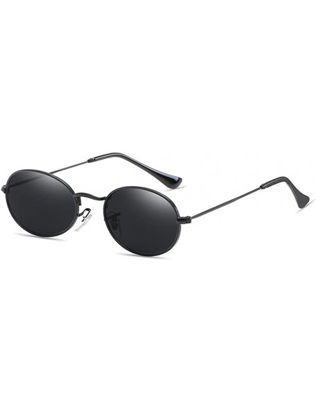 Round Cute Women's Eyewear Round Shape Retro Sunglasses - Black Frame Grey Lens - C218C6YQYMQ $7.52