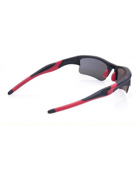 Sport Sports Polarized Sunglasses UV Protection Sunglasses for Fishing Golf Motorcycle - Black&red - CP18W6LAK8H $39.75