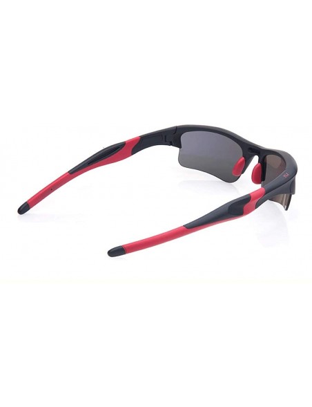 Sport Sports Polarized Sunglasses UV Protection Sunglasses for Fishing Golf Motorcycle - Black&red - CP18W6LAK8H $23.10