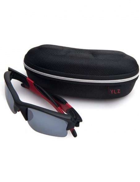 Sport Sports Polarized Sunglasses UV Protection Sunglasses for Fishing Golf Motorcycle - Black&red - CP18W6LAK8H $23.10