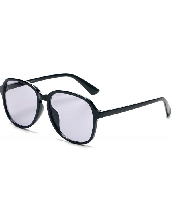 Goggle Women Retro Vintage Round UV Protection Fashion Sunglasses - Black - CE18WU8QTWE $18.92